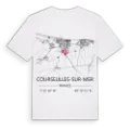 Courseulles-sur-Mer karta t-shirt