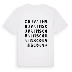Couvains ordlek t-shirt – ekologisk bomull t-shirt från Pinshirt
