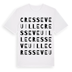 Cresseveuille ordlek t-shirt – ekologisk bomull t-shirt från Pinshirt