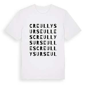 Creully sur Seulles ordlek t-shirt – ekologisk bomull t-shirt från Pinshirt