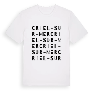 Criel-sur-Mer ordlek t-shirt – ekologisk bomull t-shirt från Pinshirt