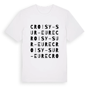 Croisy-sur-Eure ordlek t-shirt – ekologisk bomull t-shirt från Pinshirt