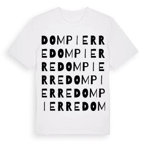 Dompierre ordlek t-shirt – ekologisk bomull t-shirt från Pinshirt