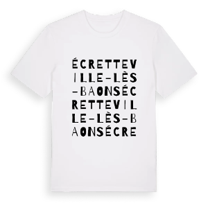 Écretteville-lès-Baons ordlek t-shirt – ekologisk bomull t-shirt från Pinshirt