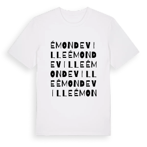 Émondeville ordlek t-shirt – ekologisk bomull t-shirt från Pinshirt