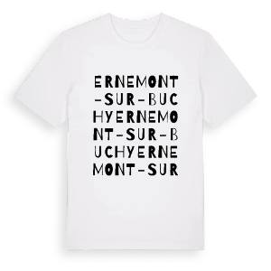 Ernemont-sur-Buchy ordlek t-shirt – ekologisk bomull t-shirt från Pinshirt