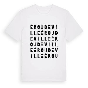 Éroudeville ordlek t-shirt – ekologisk bomull t-shirt från Pinshirt