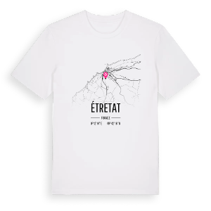 Étretat karta t-shirt – ekologisk bomull t-shirt från Pinshirt