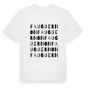 Fauguernon ordlek t-shirt – ekologisk bomull t-shirt från Pinshirt