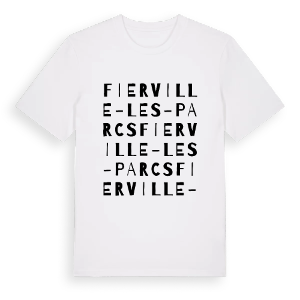 Fierville-les-Parcs ordlek t-shirt – ekologisk bomull t-shirt från Pinshirt