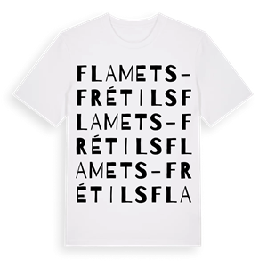 Flamets-Frétils ordlek t-shirt – ekologisk bomull t-shirt från Pinshirt