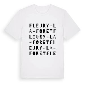 Fleury-la-Forêt ordlek t-shirt – ekologisk bomull t-shirt från Pinshirt