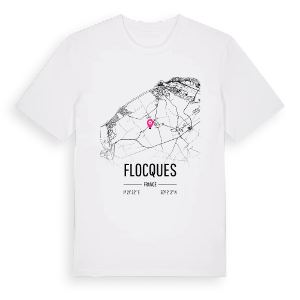 Flocques karta t-shirt – ekologisk bomull t-shirt från Pinshirt