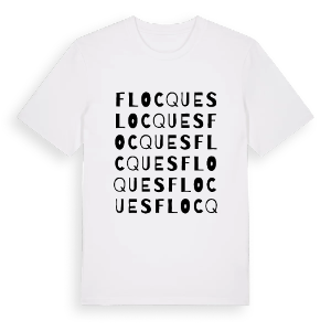 Flocques ordlek t-shirt – ekologisk bomull t-shirt från Pinshirt