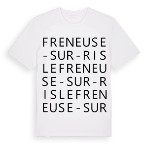 Freneuse-sur-Risle ordlek t-shirt – ekologisk bomull t-shirt från Pinshirt