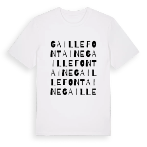 Gaillefontaine ordlek t-shirt – ekologisk bomull t-shirt från Pinshirt