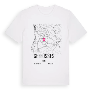Geffosses karta t-shirt – ekologisk bomull t-shirt från Pinshirt