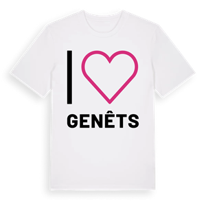 Jag älskar Genêts t-shirt stort tryck – ekologisk bomull t-shirt från Pinshirt