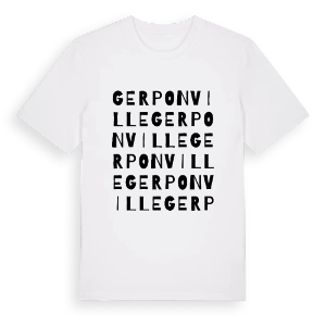 Gerponville ordlek t-shirt – ekologisk bomull t-shirt från Pinshirt