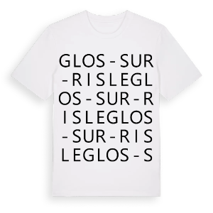 Glos-sur-Risle ordlek t-shirt – ekologisk bomull t-shirt från Pinshirt