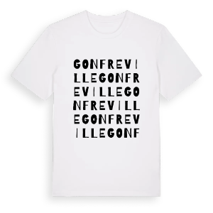 Gonfreville ordlek t-shirt – ekologisk bomull t-shirt från Pinshirt