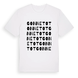 Gonnetot ordlek t-shirt – ekologisk bomull t-shirt från Pinshirt