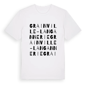 Grainville-Langannerie ordlek t-shirt – ekologisk bomull t-shirt från Pinshirt