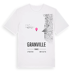 Granville karta t-shirt – ekologisk bomull t-shirt från Pinshirt