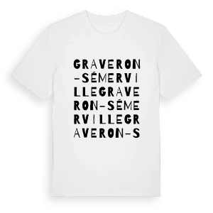 Graveron-Sémerville ordlek t-shirt – ekologisk bomull t-shirt från Pinshirt