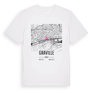Graville karta t-shirt – ekologisk bomull t-shirt från Pinshirt