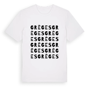 Grèges ordlek t-shirt – ekologisk bomull t-shirt från Pinshirt