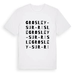 Grosley-sur-Risle ordlek t-shirt – ekologisk bomull t-shirt från Pinshirt