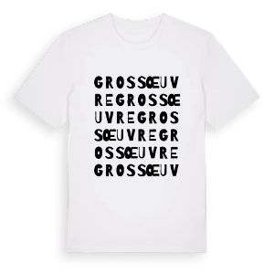 Grossœuvre ordlek t-shirt – ekologisk bomull t-shirt från Pinshirt