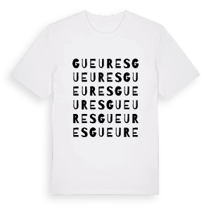 Gueures ordlek t-shirt – ekologisk bomull t-shirt från Pinshirt