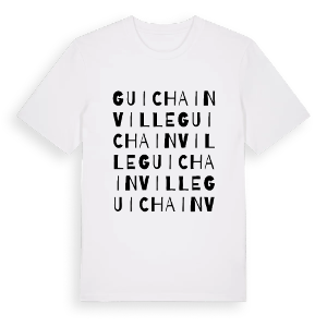 Guichainville ordlek t-shirt – ekologisk bomull t-shirt från Pinshirt