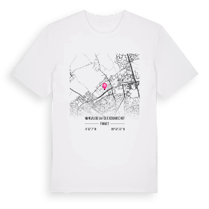 Hameau de la Folie Couvrechef karta t-shirt – ekologisk bomull t-shirt från Pinshirt