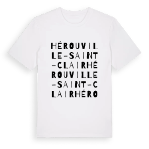 Hérouville-Saint-Clair ordlek t-shirt – ekologisk bomull t-shirt från Pinshirt