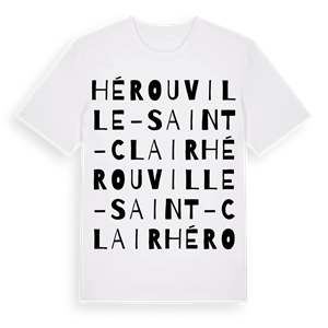 Hérouville-Saint-Clair ordlek t-shirt – ekologisk bomull t-shirt från Pinshirt