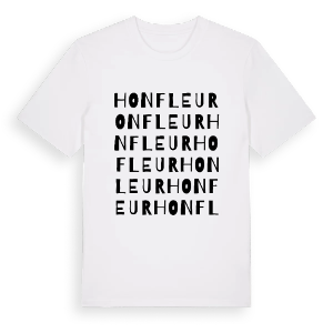 Honfleur ordlek t-shirt – ekologisk bomull t-shirt från Pinshirt