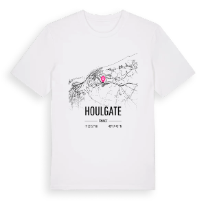 Houlgate karta t-shirt – ekologisk bomull t-shirt från Pinshirt
