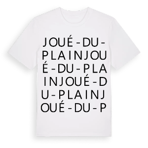 Joué-du-Plain ordlek t-shirt – ekologisk bomull t-shirt från Pinshirt