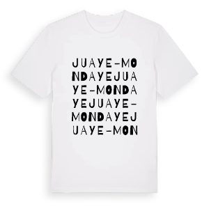 Juaye-Mondaye ordlek t-shirt – ekologisk bomull t-shirt från Pinshirt