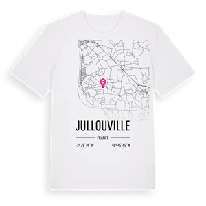 Jullouville karta t-shirt – ekologisk bomull t-shirt från Pinshirt