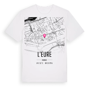 L'Eure karta t-shirt – ekologisk bomull t-shirt från Pinshirt