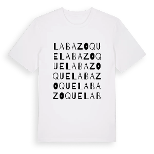 La Bazoque ordlek t-shirt – ekologisk bomull t-shirt från Pinshirt