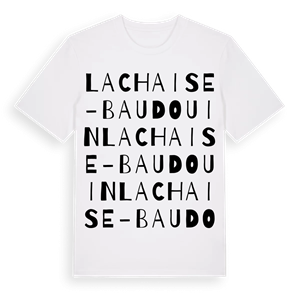 La Chaise-Baudouin ordlek t-shirt – ekologisk bomull t-shirt från Pinshirt