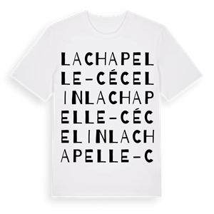 La Chapelle-Cécelin ordlek t-shirt – ekologisk bomull t-shirt från Pinshirt