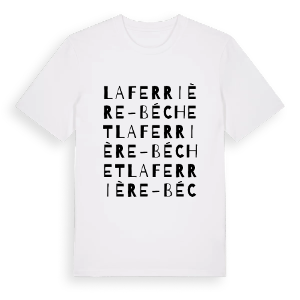 La Ferrière-Béchet ordlek t-shirt – ekologisk bomull t-shirt från Pinshirt