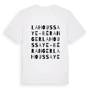 La Houssaye-Béranger ordlek t-shirt – ekologisk bomull t-shirt från Pinshirt