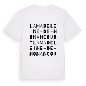 La Madeleine-de-Nonancourt ordlek t-shirt – ekologisk bomull t-shirt från Pinshirt